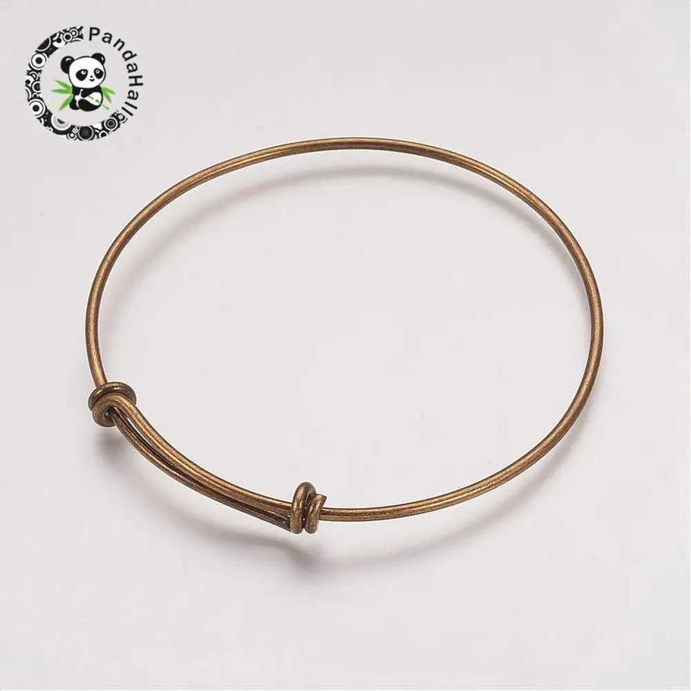 

Brass Bangle Making, Antique Bronze, Diameter: 68~71mm, Inner Diameter: 64~67mm, Adjustable Length: 32~36mm