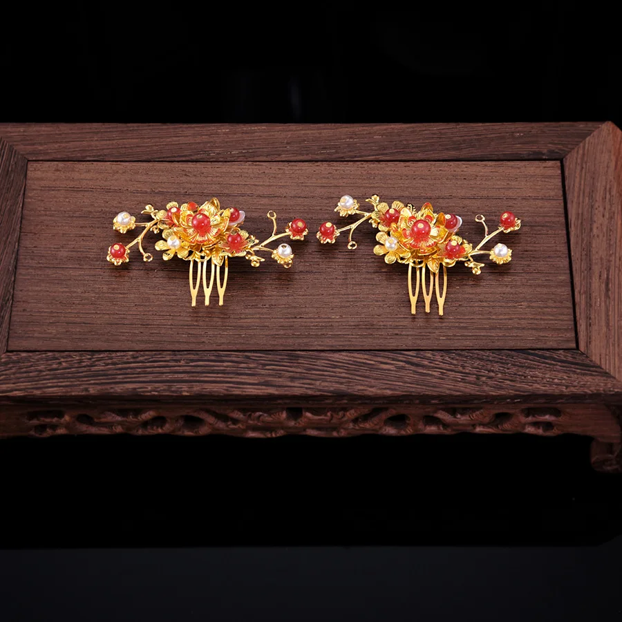 Классический плотный головной убор в китайском стиле свадебная корона Феникс