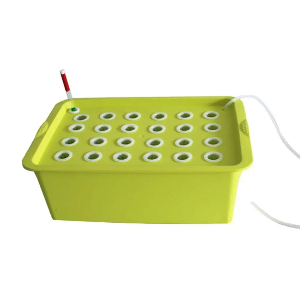 Ланлан 24 Отверстия сайт гидропонная коробка комплект для плантаторов рассады