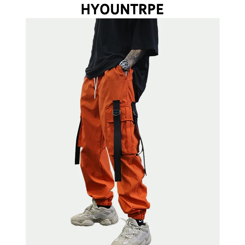 

Side Pockets Harem Pant Mens Hip Hop Elastic Waist Cargo Pants Street Ankle Banded Casual Joggers Male Fashion Sweatpants