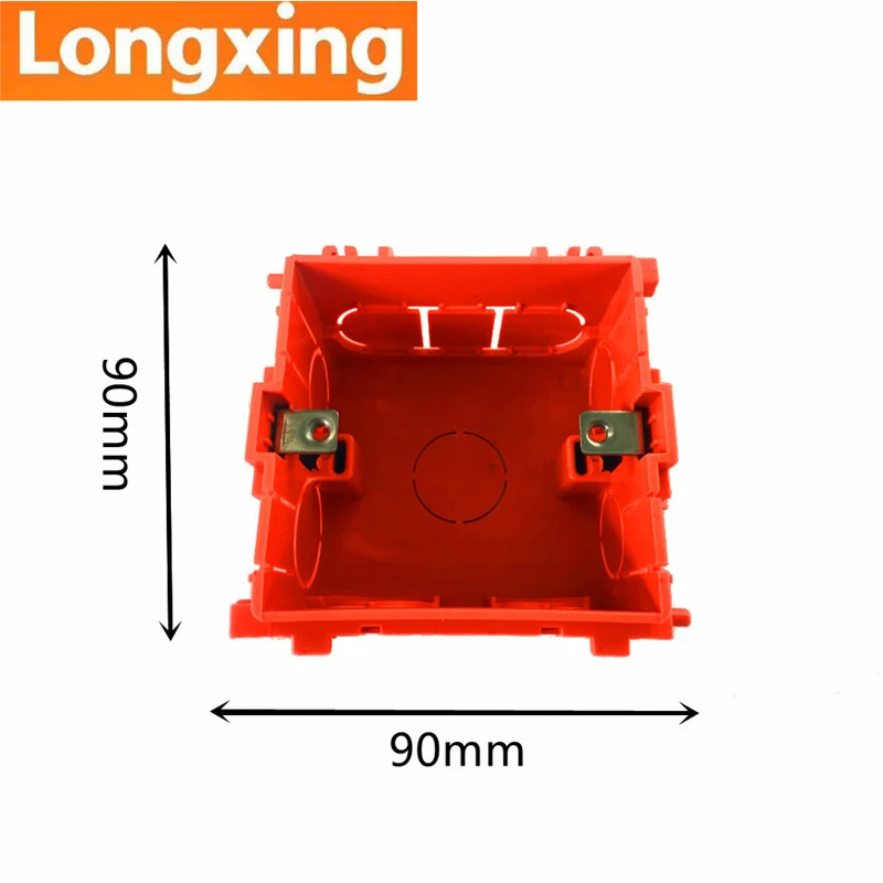 

88mm*85mm*53mm Longxing Multifuntion Socket Mounting Junction Box Internal Cassette Orange PVC Back/Dark Box Standard Switch Box