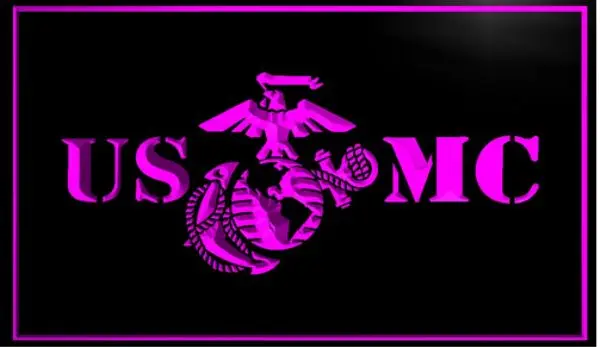 Неоновая светодиодсветодиодный световая вывеска USMC для клуба морской пехоты