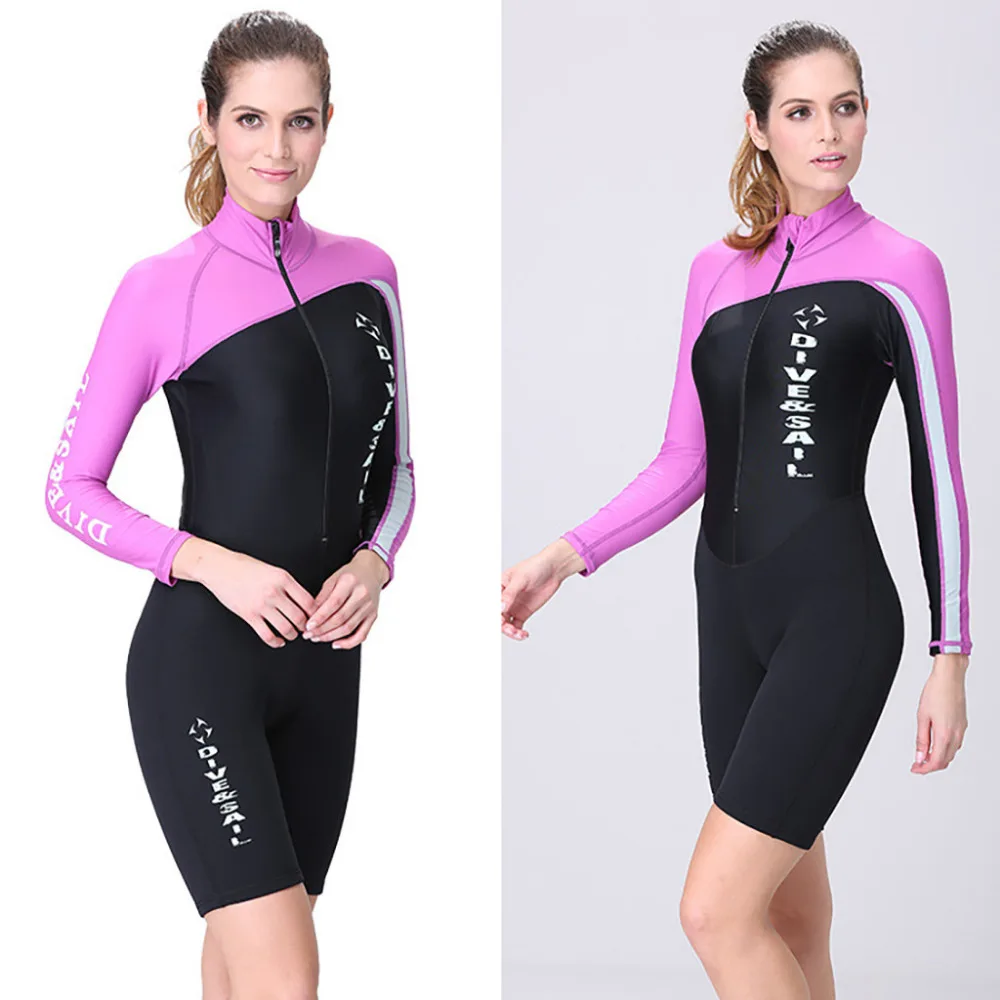 Женский цельный неопреновый купальник 1 5 мм с длинным рукавом гидрокостюм для