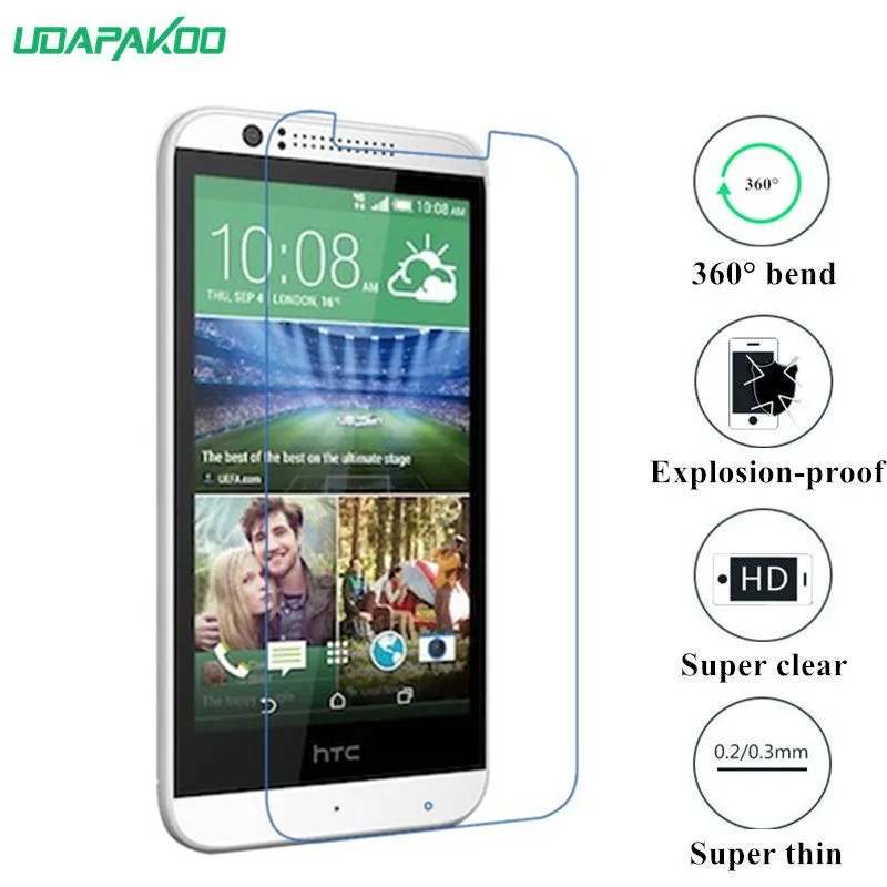Udapakoo прозрачная закаленная (мягкое стекло) пленка для HTC Desire 510 D510 A11 нано