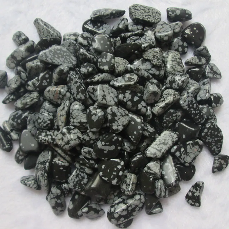 

200g Natural Snowflake Obsidian Tumbled Stone Healing Reiki Chakra Stones