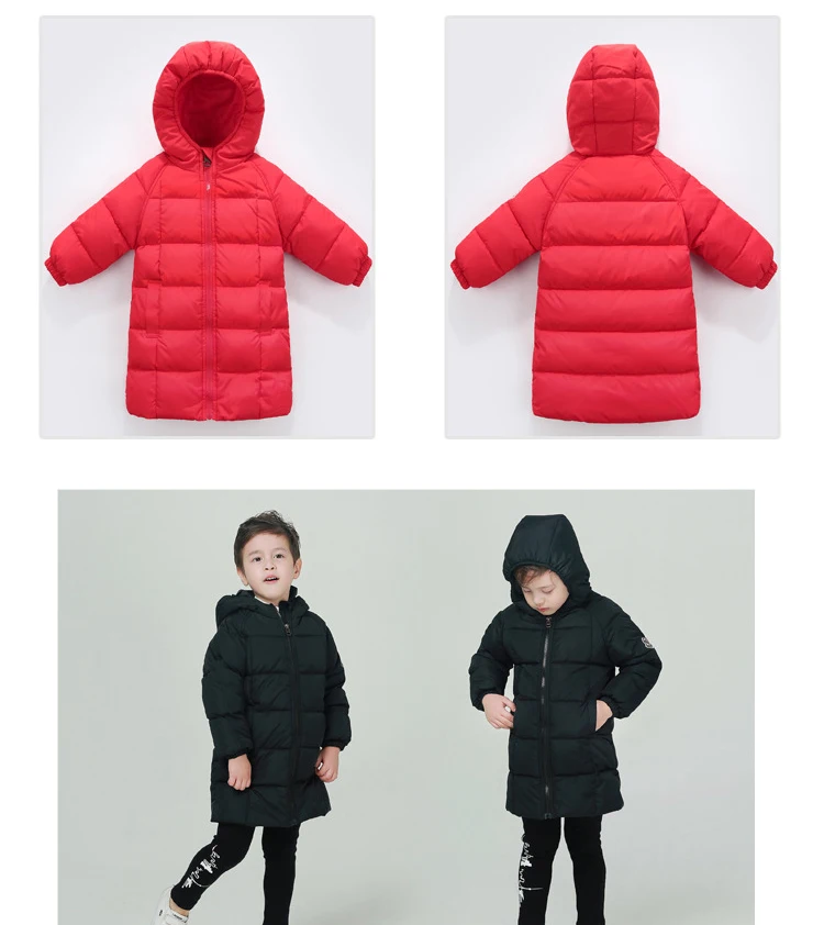 Inverno das criancas Para Baixo Meninos Jaqueta Com Capuz Casaco верхняя одежда Roupa Dos Miudos Presentes de Natal Do Bebe