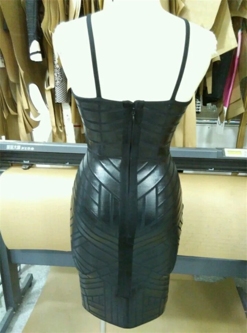 2018 Сексуальное Женское модное облегающее платье HL Бандажное черного золотистого