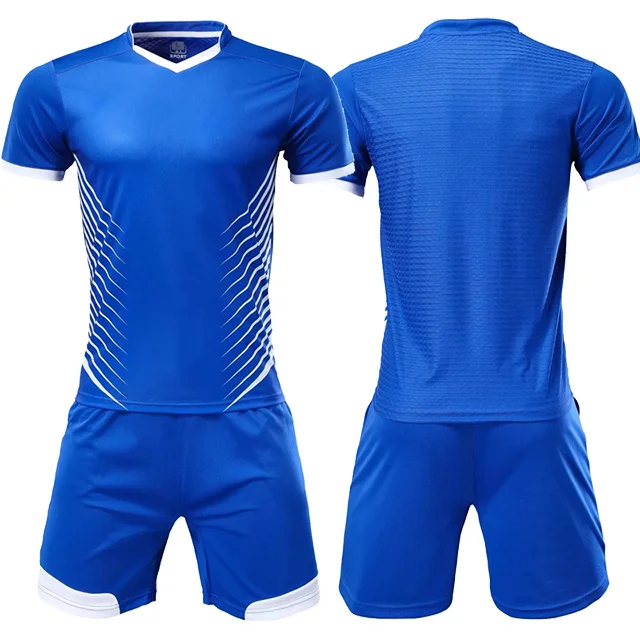 blue Футбольные майки survete Мужские t футбольные наборы maillot de foot мужская футбольная рубашка короткий тренировочный костюм Futbol спортивная одежда - Цвет: blue