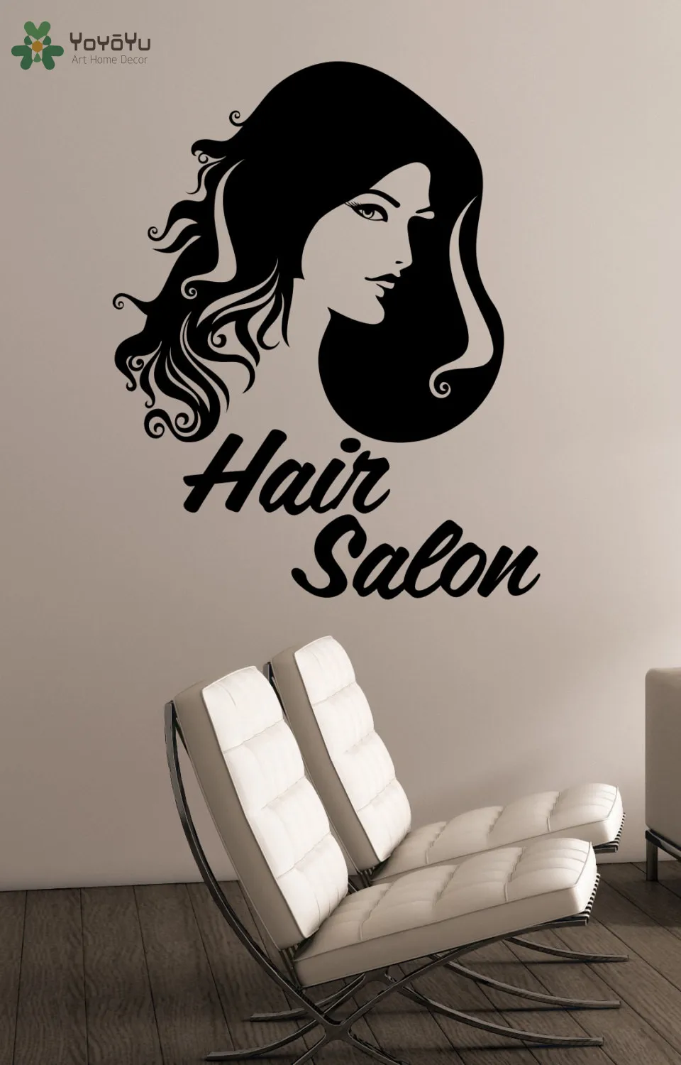 YOYOYU Hair настенные наклейки для салона виниловая Женская Наклейка на стену красоты