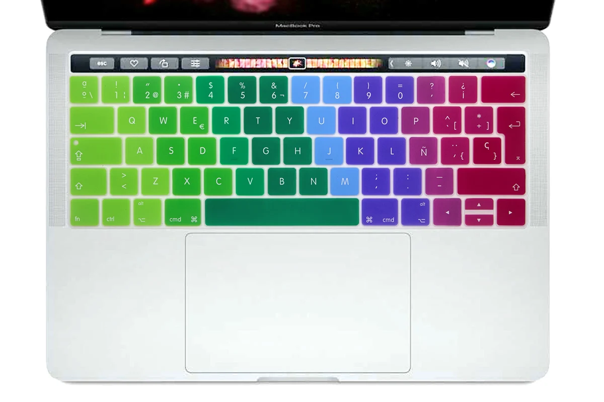 Для 2017 MacBook Pro 13 15 Retina A1706 A17067 с сенсорной панелью градиентная Радуга ESP Европейский