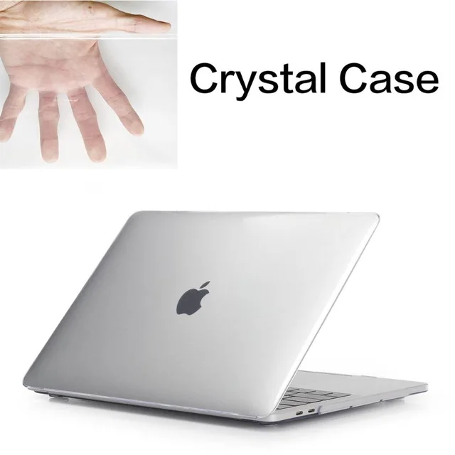 Transparent Crystal Блестящий жесткий чехол для ноутбука MacBook Pro retina Air 11 12 13 15 дюймов для mac Air 13 A1932 Pro 13 15 дюймов A1708 - Цвет: Transparent Crystal