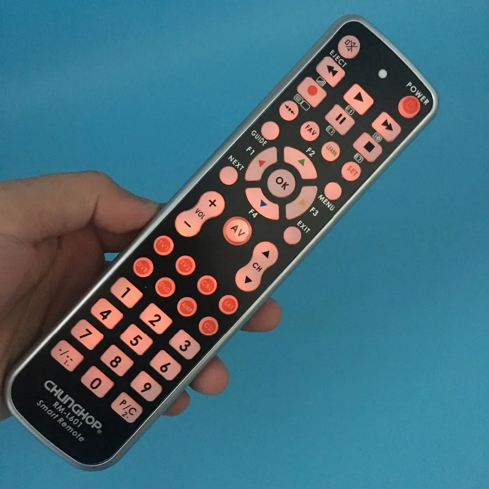 Chunghop комбинированный пульт дистанционного управления для ТВ SAT DVD CBL DVB-T AUX универсальный контроллер с кодом RM-L601 подсветкой
