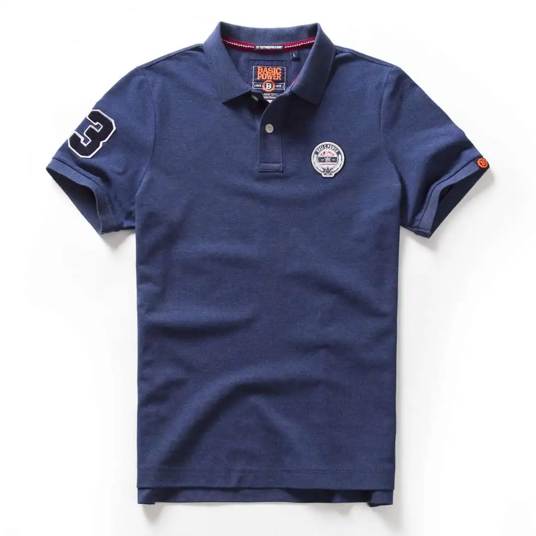 Vomint 2019 летние мужские хлопковые рубашки поло с коротким рукавом вышитой надписью