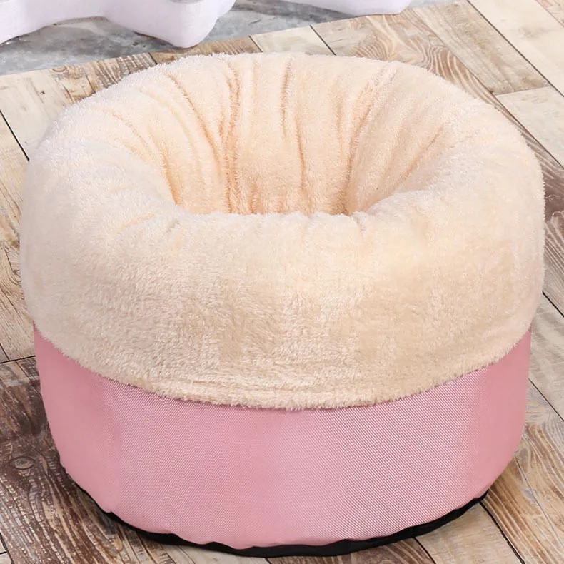 Pink Теплая собака питомник уютная кошка подстилка гнездо кровать глубокий спальный Samll Средний собаки чихуахуа корзина котенок щенок пещера Подушка Hondenmand - Цвет: Pink