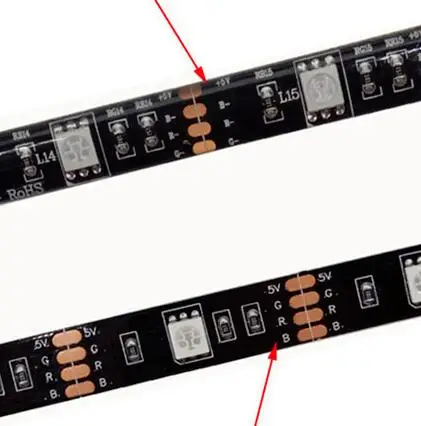 Светодиодная лента USB 5050 RGB 60 светодиодов/м с 17 кнопками радиочастотный
