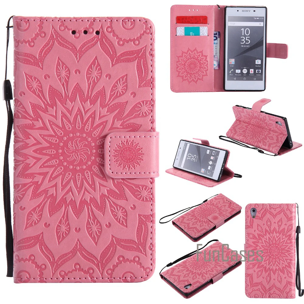 Модный рельефный чехол СПС fundas sony Xperia Z5 coque E6633 E6653 E6683 5 2 дюймов + держатель для