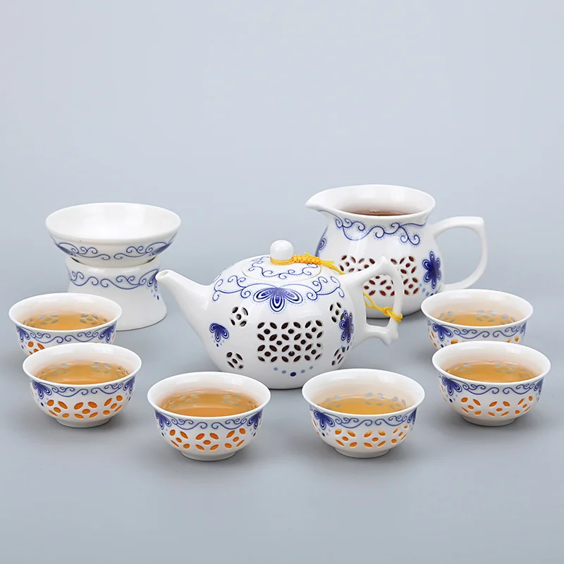 G Wourmth новое поступление керамический чайник gaiwan рыба чайная чашка из фарфора китайский чайный набор кунг-фу - Цвет: G