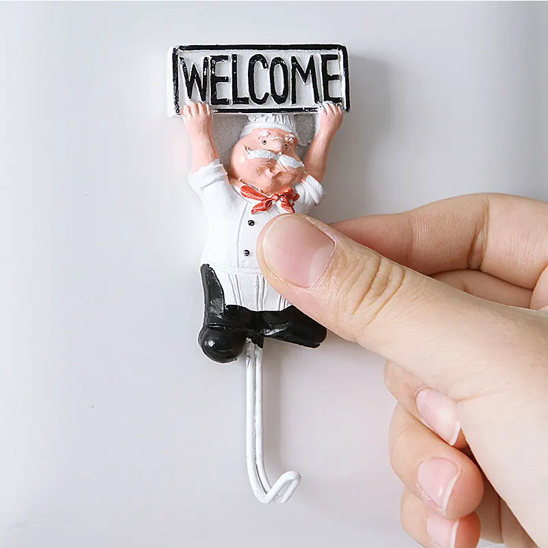 Креативная кухня мультфильм шеф повар Смола шнур питания для хранения настенная