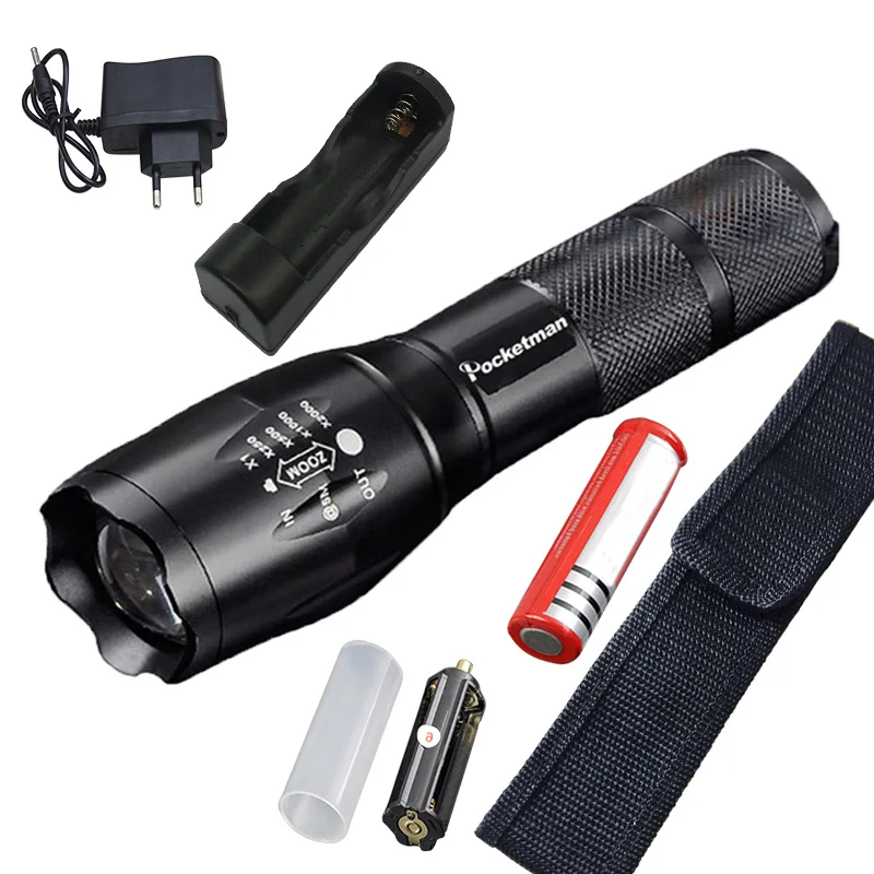 Package E 6000 люмен CREE XM-L T6 L2 светодиодный вспышка светильник Перезаряжаемые Масштабируемые Linternas фонарь светильник 1*18650 или 3* Лампа AAA ручной светильник z50 - Испускаемый цвет: Package E