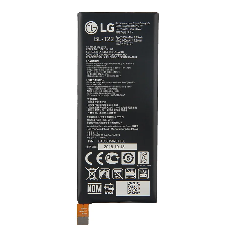 LG BL-T22 аккумулятор для телефона LG Zero H650 H650E H740 F620 LS675 2050 мАч