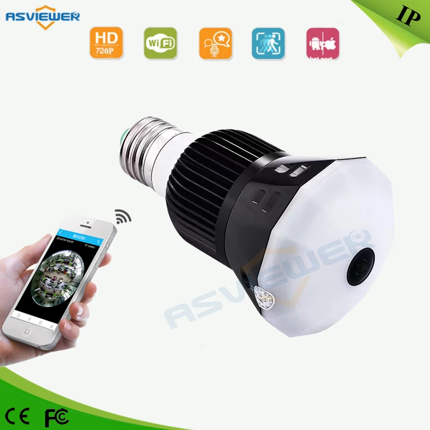 1080 P Full HD WiFi мини сети Беспроводной видеонаблюдения лампа Камера Широкий формат