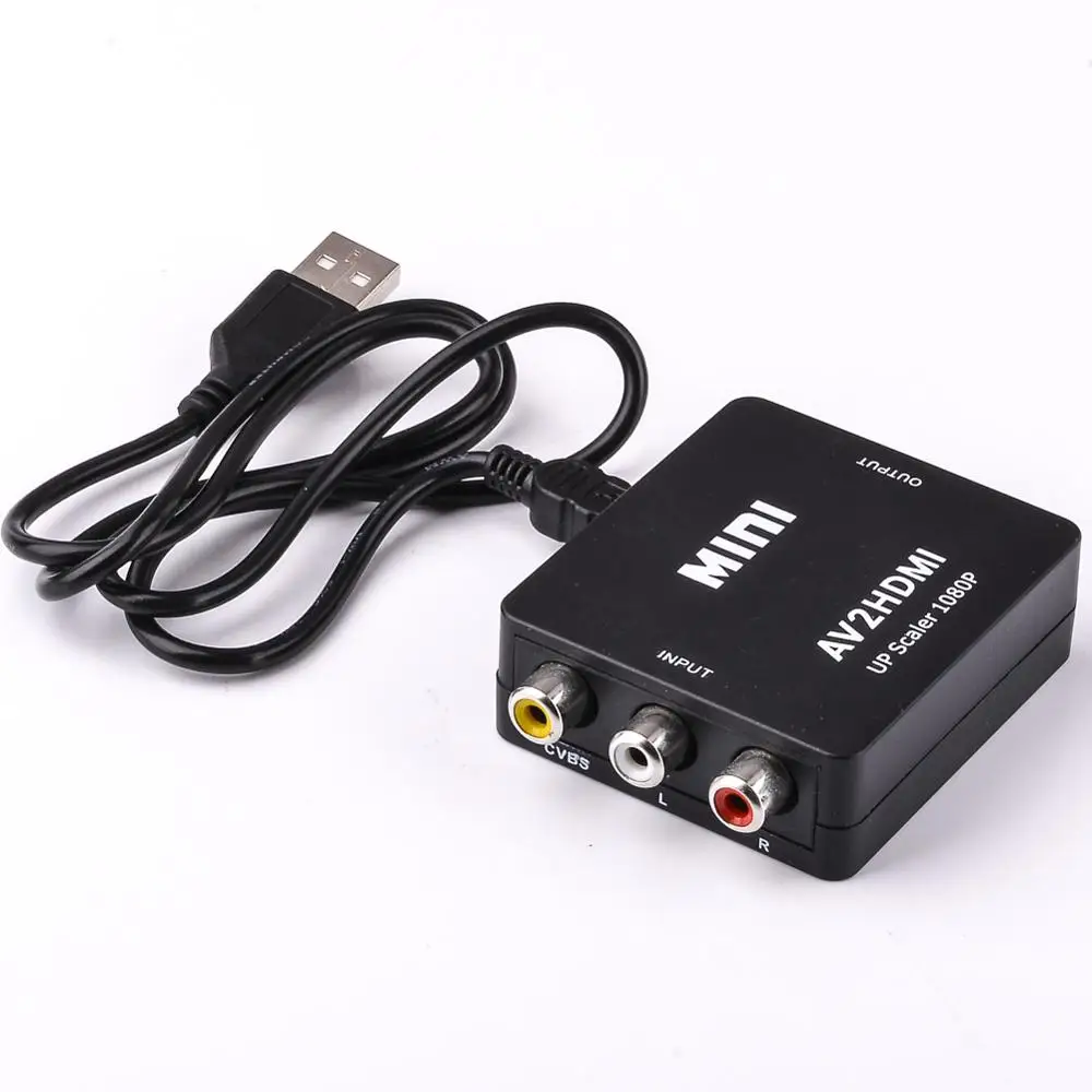 Мини AV в HDMI видео конвертер коробка AV2HDMI RCA CVBS адаптер для HDTV TV PS3 PS4 PC DVD Xbox проектор