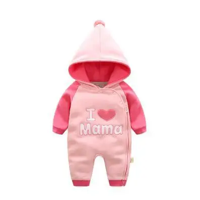 Модная одежда для малышей с надписью «i love papa mama», хлопковая одежда белого и розового цвета для первого дня рождения, подарок для малышей, Одежда для младенцев, девочек - Цвет: pink