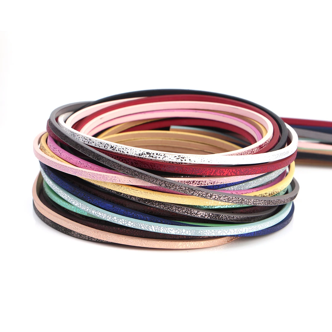 

XCHARMS 3MM Flat PU Leather Cord Matt Style Rope Jewelry Findings Accessories Fashion Jewelry Making Materials for Bracelets