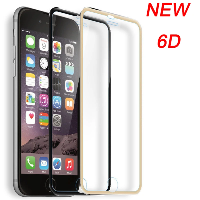 Защитное стекло 6D закаленное Стекло для iphone 6 Стекло для iphone X 6s 7 8 плюс Стекло Экран протектор полная изогнутый Титан границы 9 H для iphone 7