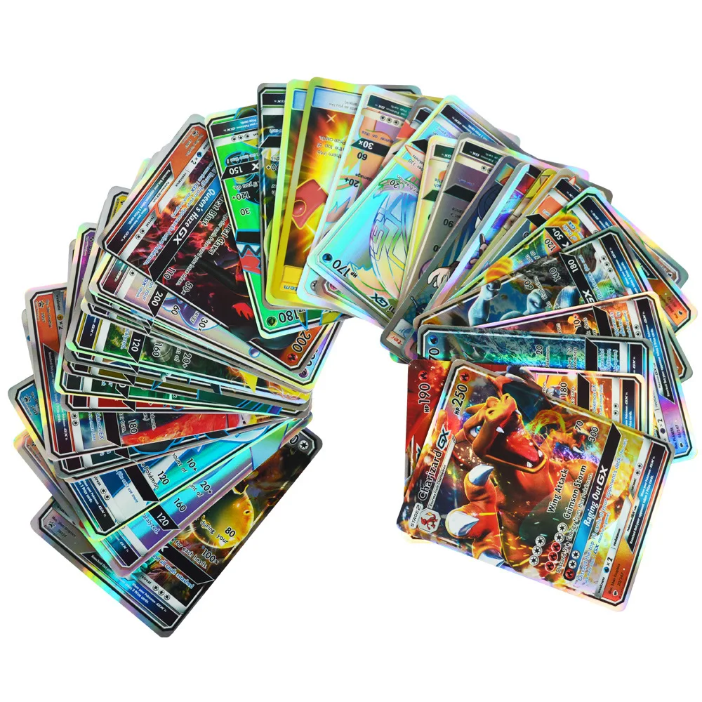 200, 100, 60 шт., без повтора, для pokemones, GX EX, Мега карты, игрушка, игра, битва, карт, торговля, энергия, блестящие карты, детская коллекция