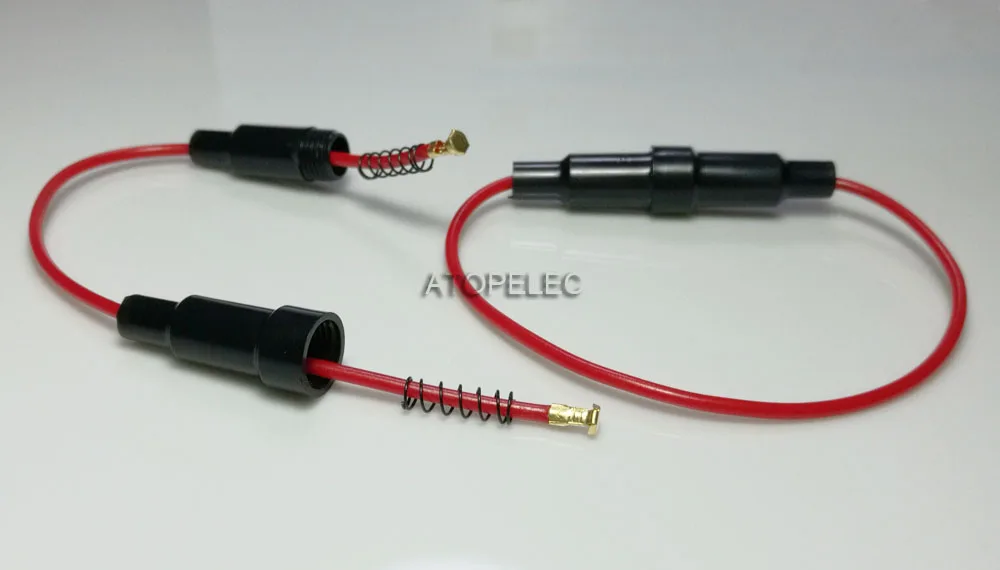 1 шт. линейный держатель предохранителя винт типа с кабелем 22AWG 5x20 мм 5 * 20 мм|fuse