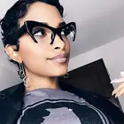 Очки кошачий глаз, черные винтажные оправы для очков, очки с прозрачными линзами для ботаника, оправа для очков Hlaf, женские роскошные брендовые оптические очки