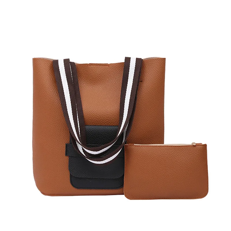 Новые винтажные женские Лоскутная сумка корейской моды плечо кожа композит