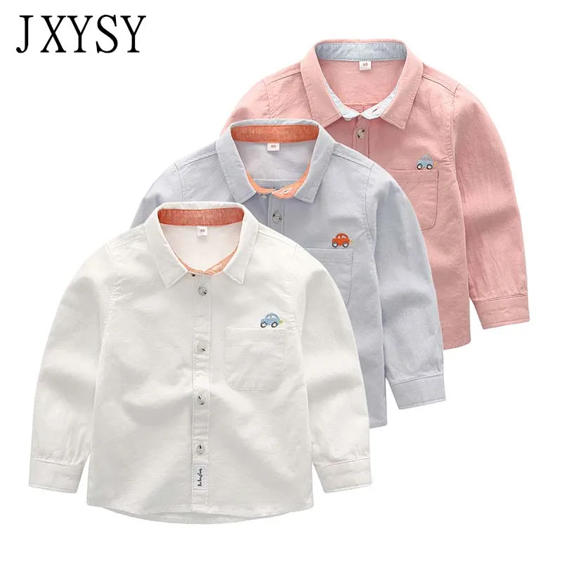 Детские рубашки для мальчиков и девочек осень 2019 с длинными рукавами модные