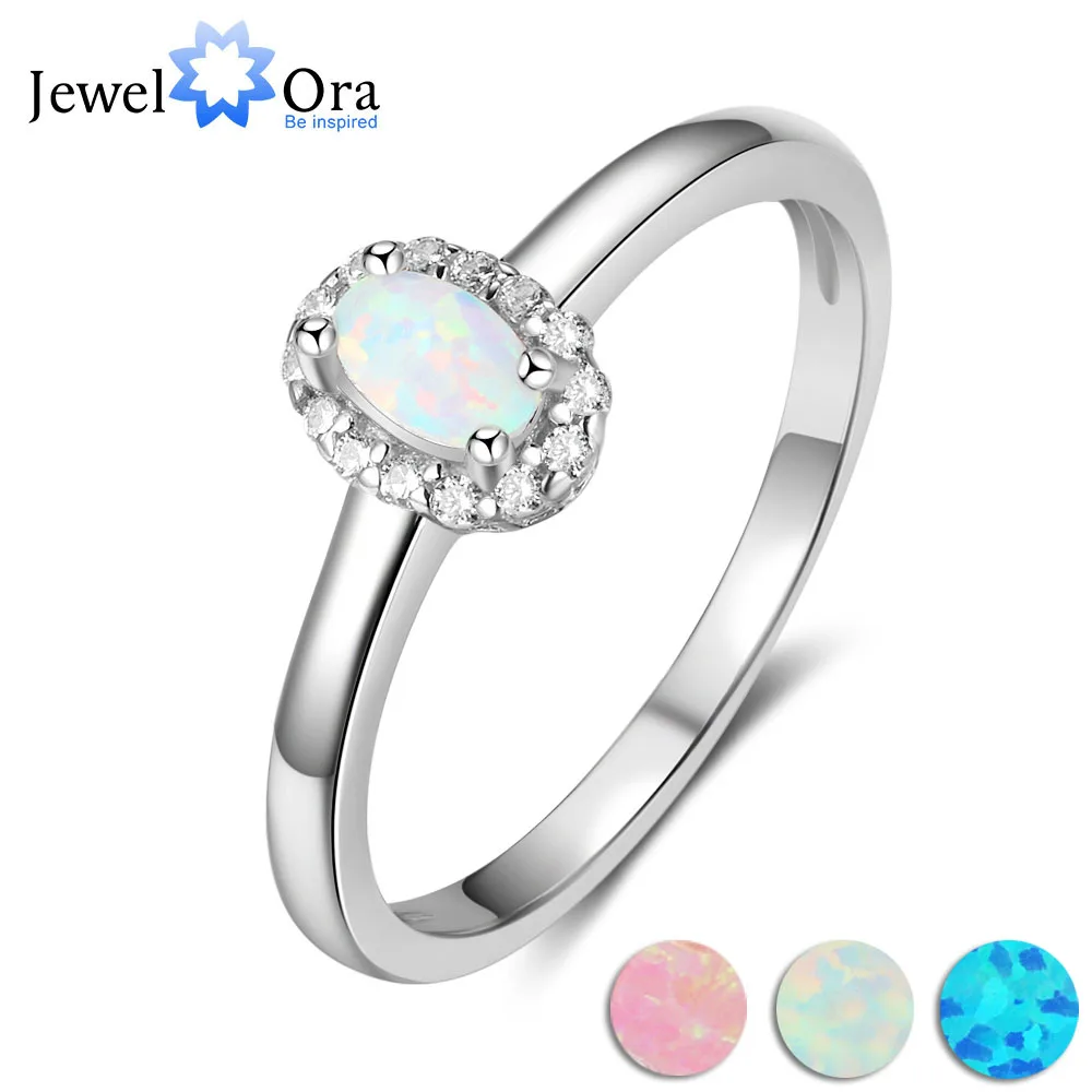 Классические овальные обручальные кольца в форме опалового камня из