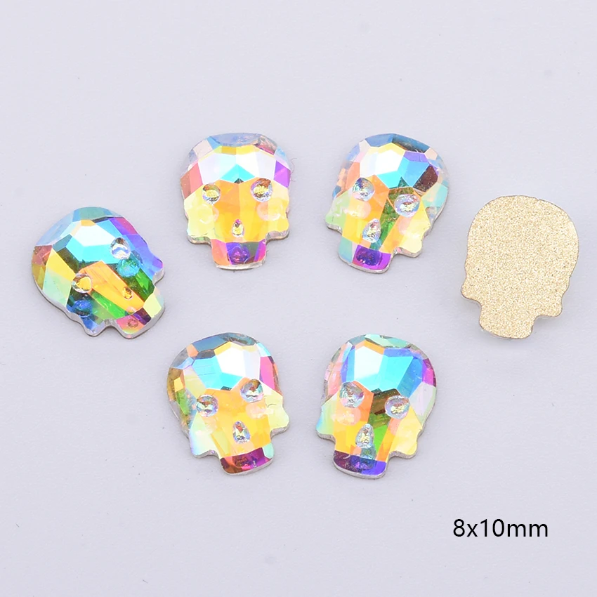 10 шт. Череп ногтей Стразы с плоской задней блеск страз дизайн ювелирные изделия