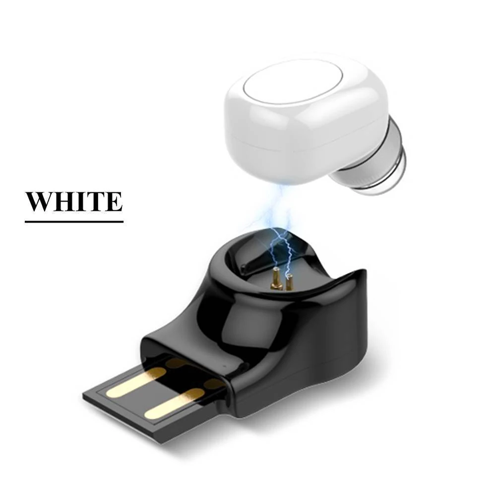 Мини беспроводные Bluetooth наушники в ухо 3D стерео супер бас зарядка через usb