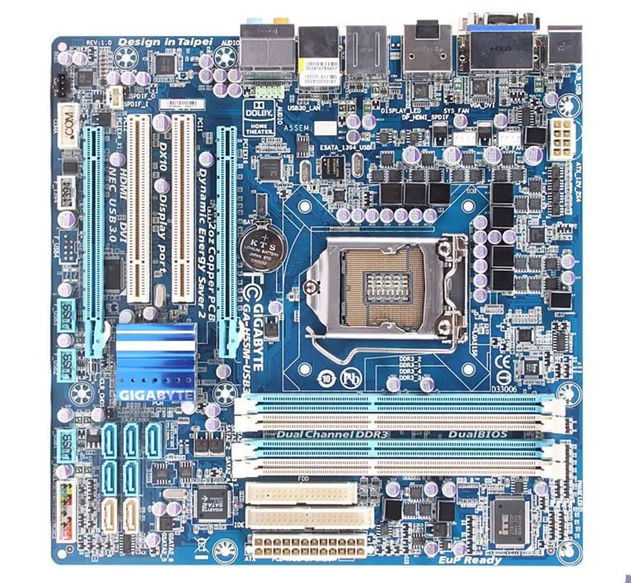Для Gigabyte GA-H55M-USB3 оригинальная б/у настольная материнская плата H55M-USB3 H55 Socket LGA 1156 DDR3