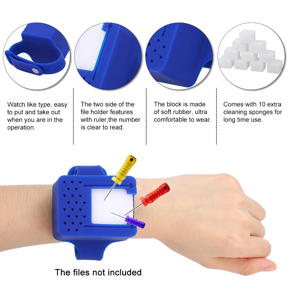 

Dental Supplies Endo Measuring Block Endodontic Files Drill Stand Holder Ruler With 11 Sponge Blocks Autoclavable