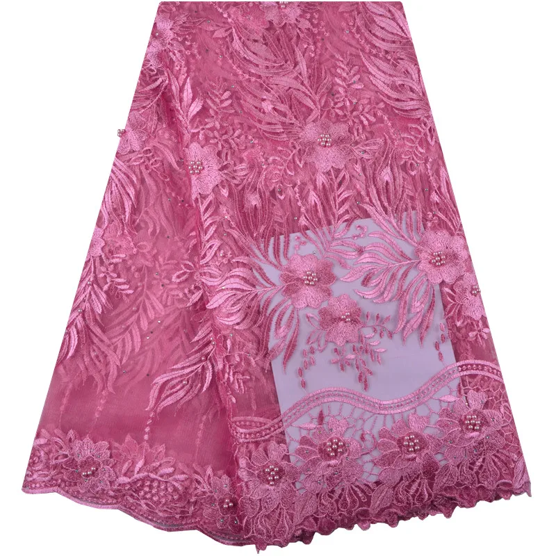 Новинка 2019 кружевная ткань с объемным цветком Высококачественная французская