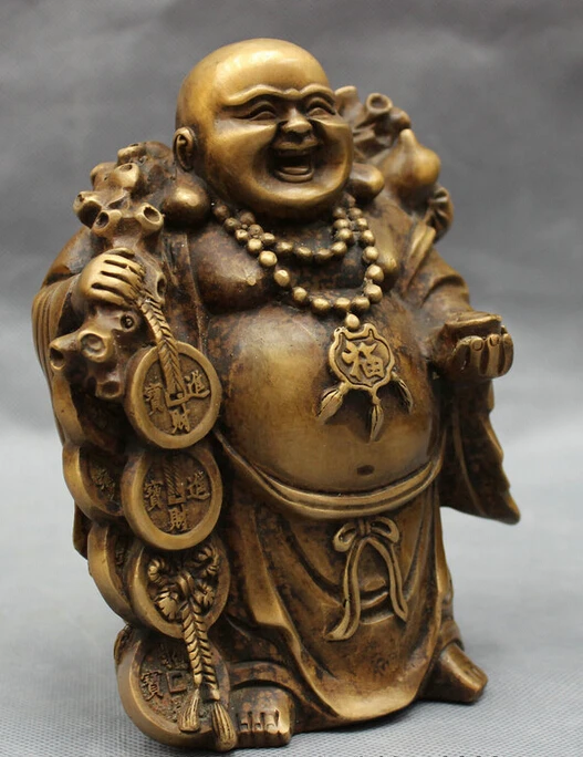 Быстрая доставка USPS в США S1408 народная китайская бронза Буддизм монета юаньбао фу