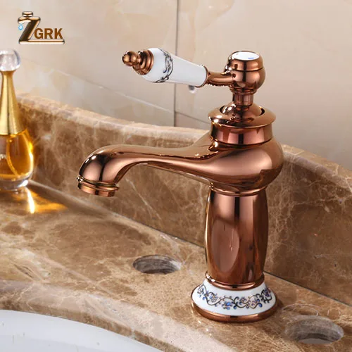ZGRK смеситель для раковины Смеситель для воды водопроводный кран Toneir смеситель для ванной комнаты латунный Смеситель для ванной комнаты Смеситель для умывальника Смесители для ванной комнаты - Цвет: SLT0522-R