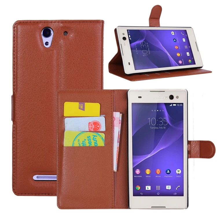 Для sony Xperia C3 Dual S55T S55U бумажник Casse Флип кожаный чехол для sony C3 D2533 D2502 телефон кошелек Чехол подставка с отделением для карт