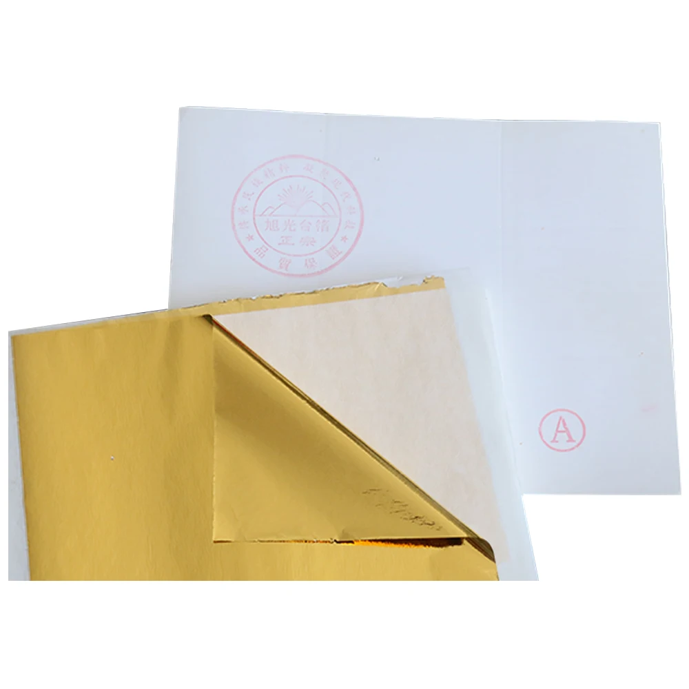 100PCS Imitation gold leaf Taiwan A type 14x13.5cm decoration hotels temple buddha statues plaques tile mosaics handicrafts | Дом и сад