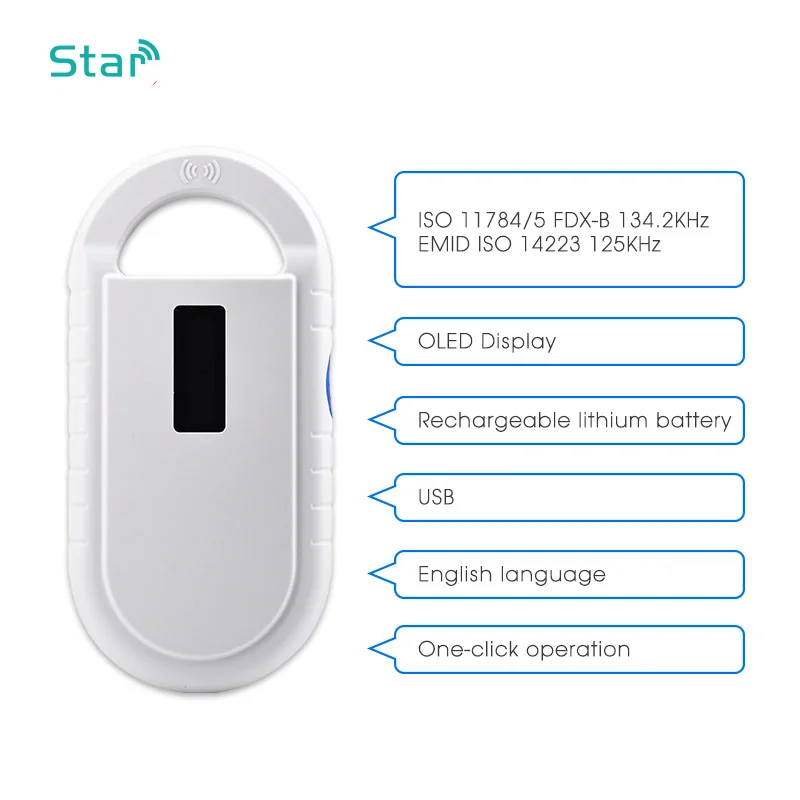 Rfid считыватель для животных ISO11784/785 134 2 кгц|animal reader|fdx-b readermicrochip reader |