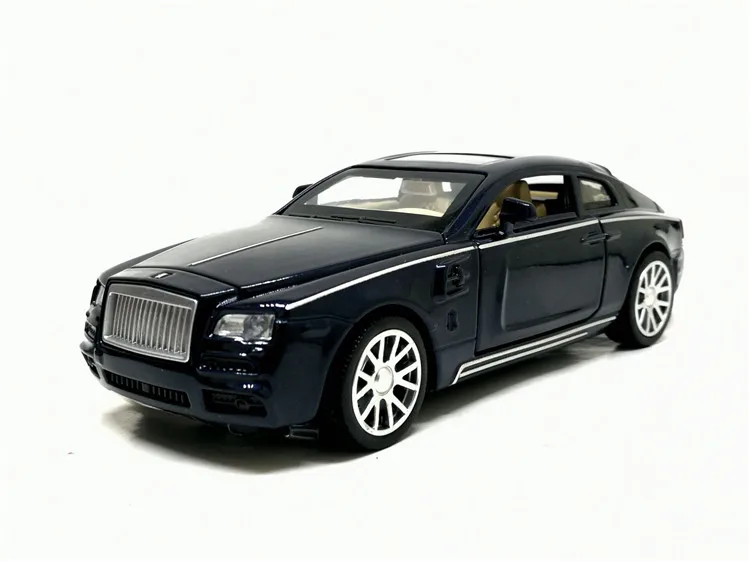 Синий 1:32 игрушечная машинка Rolls-Royce phantom, металлическая игрушка, литая машинка, игрушечный автомобиль, модель автомобиля, миниатюрные игрушки для детей, подарки - Цвет: Синий
