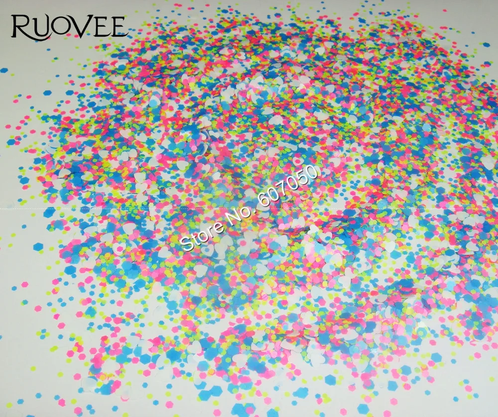 015 # неоновые растворимые Блестки для ногтей смешанные гель лака акриловых и