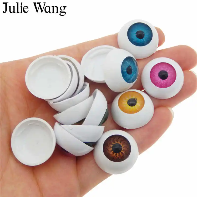 Julie Wang 10 шт. 12/20 мм круглые пластиковые кукольные глаза смешанные Цвет кнопки