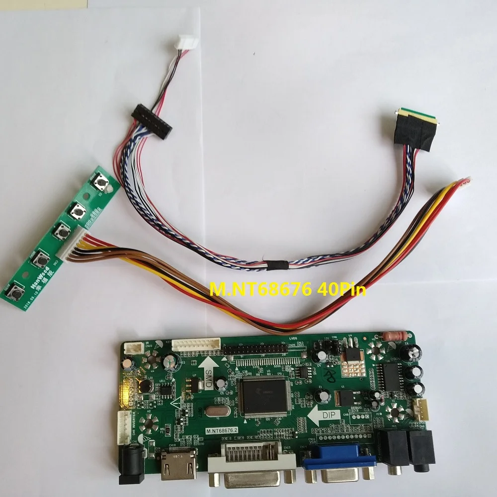 Комплект для B173HW02 V0 VGA монитор DVI M. N68676 17," LVDS 40pin панель экран плата контроллера HDMI lcd 1920X1080 светодиодный DIY