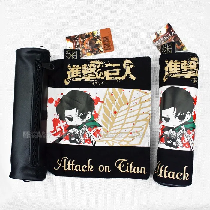 Attack on Titan Shingeki no Kyojin Scouting Legion Levi Reel Pencil Case / Pen Bag | Канцтовары для офиса и дома